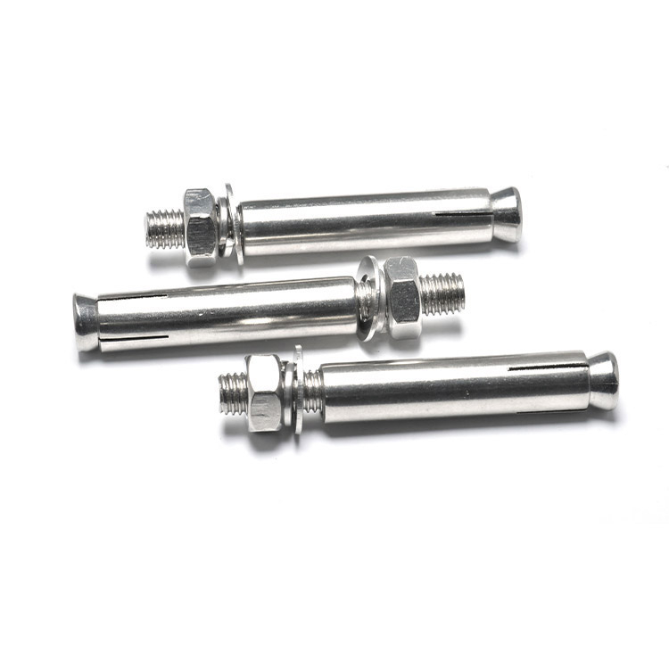 SS Sleeve Anchors With Hex Nut Flat Washer And Spring Washer Buy SS