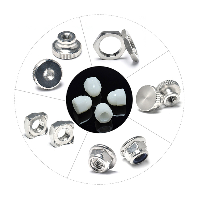 DIN986 Stainless Steel Body with Nylon Insert Lock Cap Nut