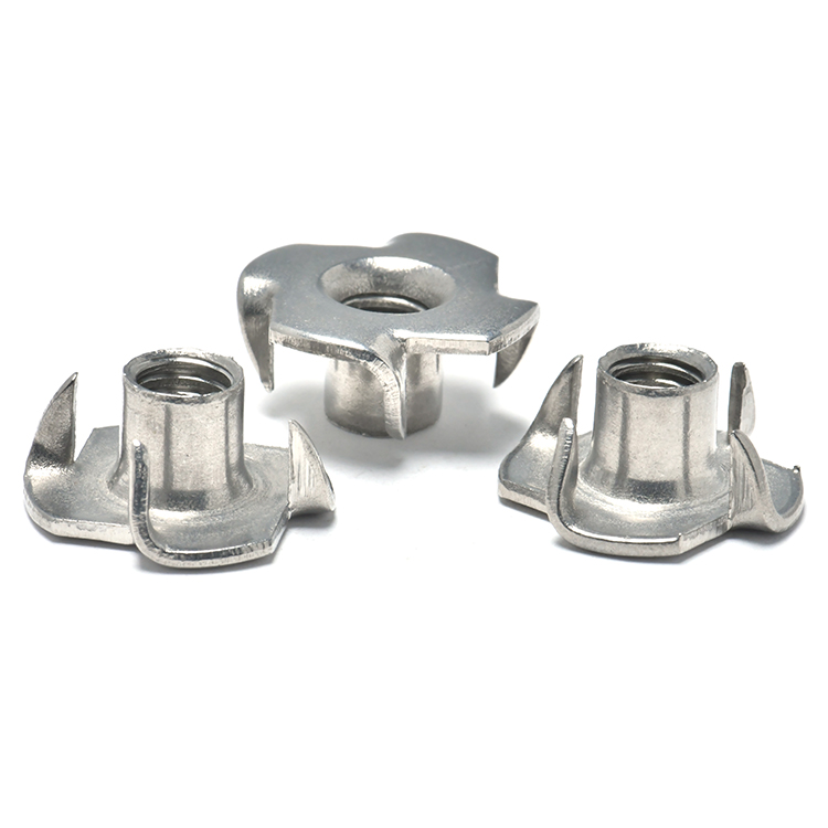 Steel Galvanizec Zinc Four Claw T Nut for Wood