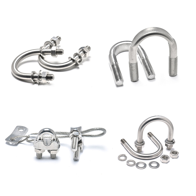 Stainless Steel Flat Round Bending U-Bolt with Nuts and Washers