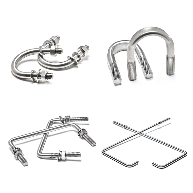 Carbon Steel Stainless Steel Right Angle Square Shape Bending U Bolt