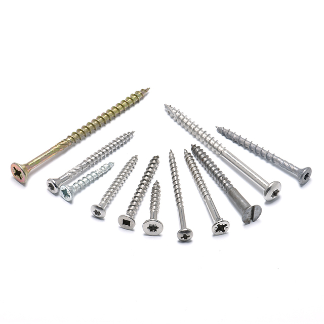 304 316 Stainless Steel DIN Standard Square Drive Flat Head Wood Screw